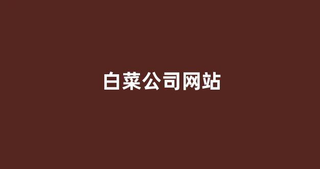 白菜系统登录平台